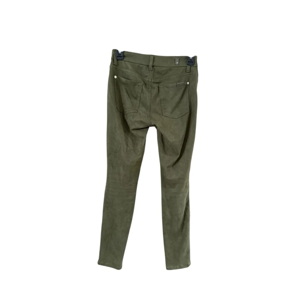 7 For All Mankind Olive Green Skinny Jeans Size 26